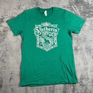 Bella+Canvas T Shirt Men Medium Green Harry Potter Slytherin Graphic Logo Cotton